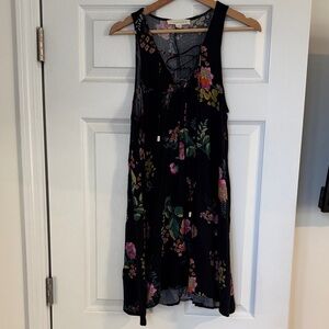 Lovestitch Black Floral Mini Dress